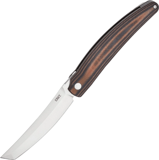 CRKT Ancestor couteau de poche pliant 9,1 cm, noir et marron, G10
