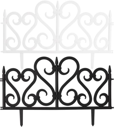 Set de 4 bordures de jardin 60 × 37 cm