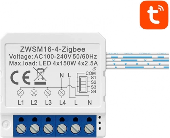 Module relais intelligent ZigBee Avatto TUYA – Quatre canaux