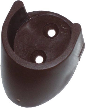 Support mural pour tringle à rideaux, marron, 2 pcs