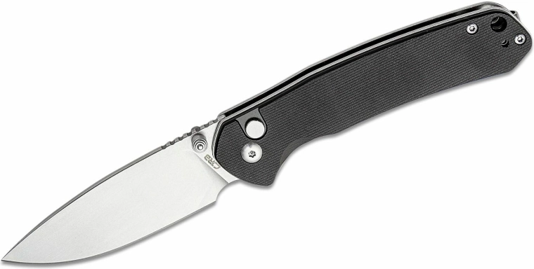 Couteau de poche CJRB Pyrite G10, noir, 7,9 cm