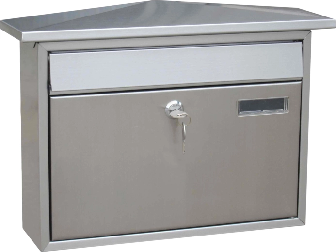 Boîte aux lettres en acier inoxydable avec toit pointu JAD