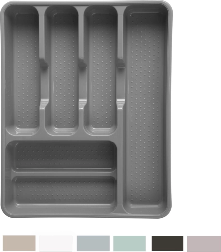 Range-couverts Dem – organiseur de tiroir en plastique 38 × 30 × 4,5 cm, assortiment de couleurs