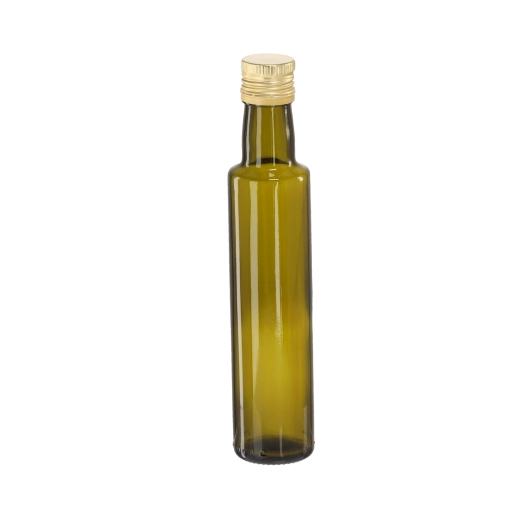 Bouteille en verre Dorica 250 ml vert olive foncé
