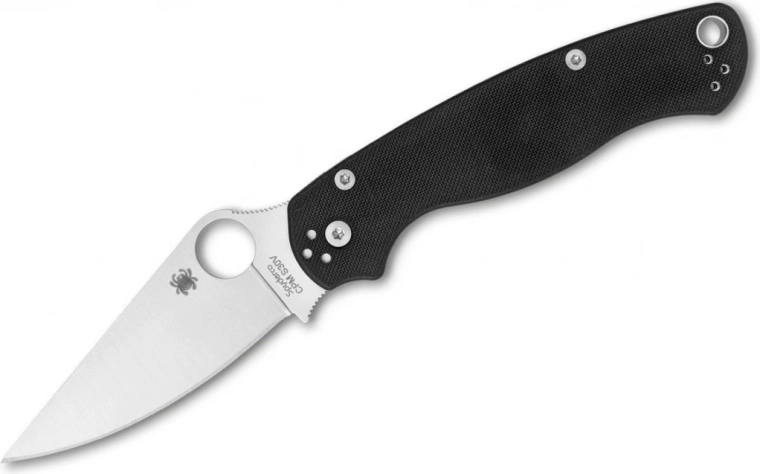 Couteau de poche Spyderco Para Military 2, G10 noir, lame satin 8,7 cm