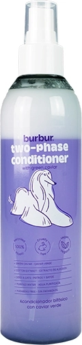 Burbur après-shampoing biphasé pour chiens 2-en-1 au caviar vert, coton et artichaut 250 ml