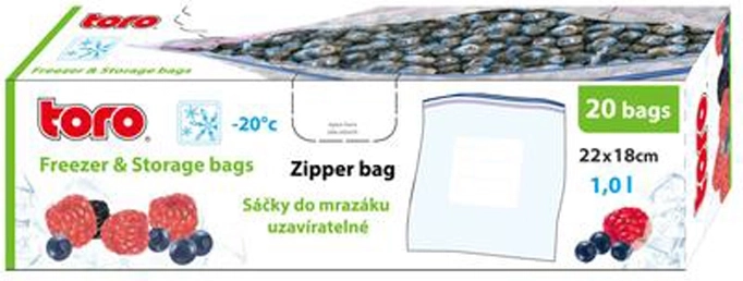 Sachets de congélation refermables TORO 1 l, 20 pcs