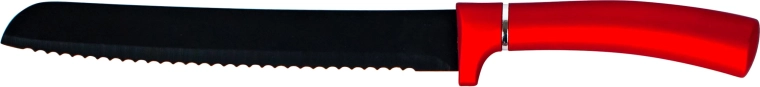 Couteau à pain Kitchisimo avec manche rouge‑argent