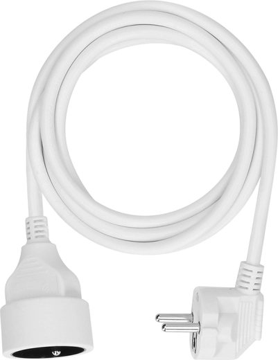 Cordon prolongateur Solight avec raccord, 1 prise, 2 m, blanc