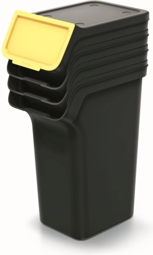 Set empilable de bacs pour tri sélectif 4×25 l STACKBOX