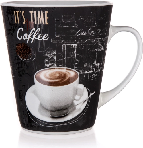 Tasse en céramique COFFEE 360 ml – décor assorti