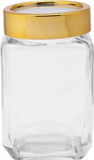 Bocal en verre ALTOM DESIGN 700 ml avec couvercle doré