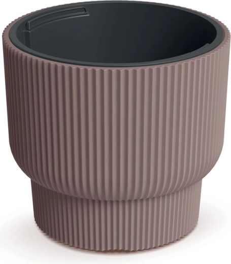 Pot de fleurs avec insert Milly 30 cm marsala