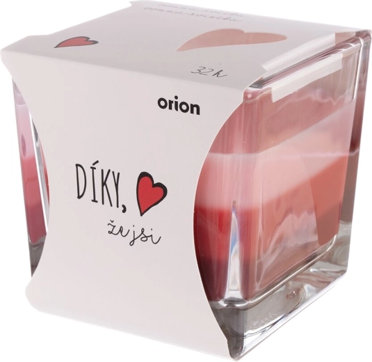 Bougie parfumée en verre avec l’inscription « Merci d’être… » – fraise 170 g