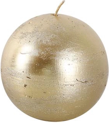 Bougie rustique ronde 8 cm PROVENCE or