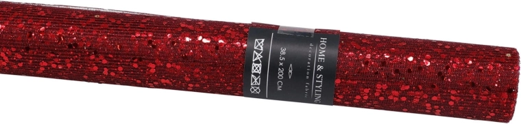 Tissu décoratif avec sequins bordeaux 38,5 × 200 cm - 1 pièce