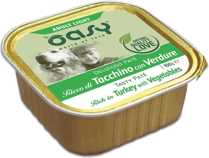Oasy Tasty Paté Adult Light à la dinde et aux légumes 150 g