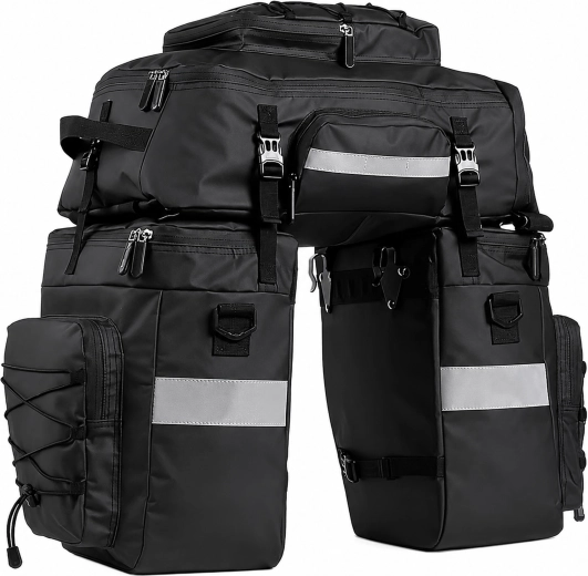 Sacoche de vélo étanche pour porte-bagages 48 l 3 en 1 XXL