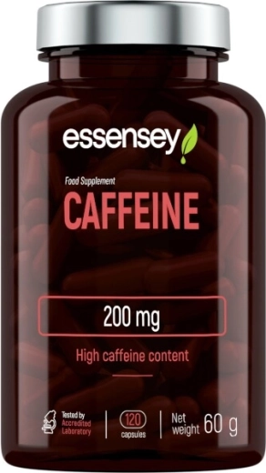 Essensey Caffeine caféine 200 mg + extrait de pamplemousse, 120 gélules
