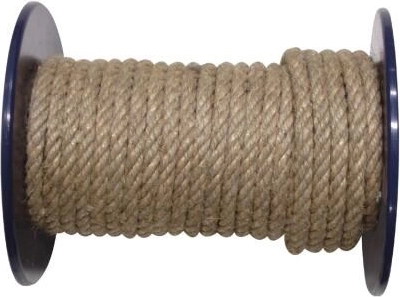 Corde en jute naturelle torsadée 6 mm avec polypropylène, 100 m