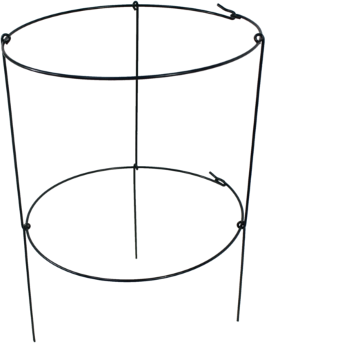 Support circulaire pour plantes avec deux anneaux 45 × 90 cm