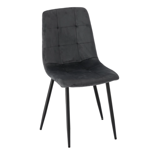 Chaise moderne en velours gris – Gris