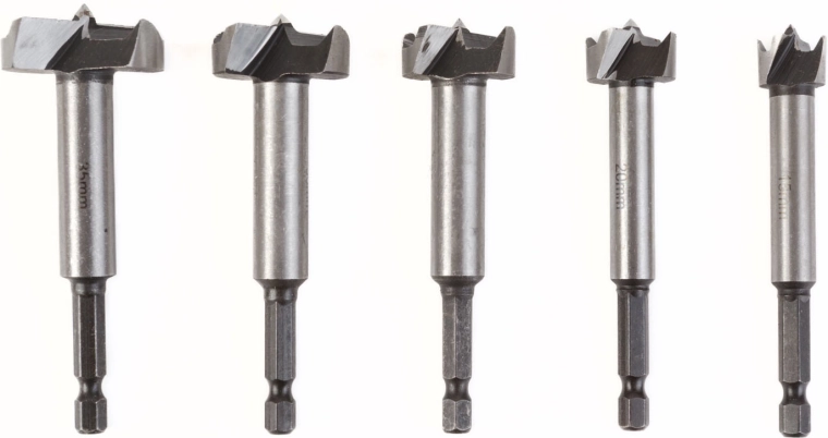 Jeu de mèches Forstner pour bois 15–35 mm, 5 pièces