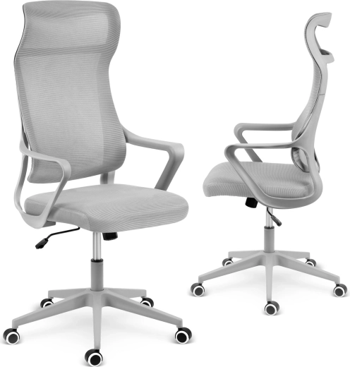 Chaise de bureau en micro-maille Sofotel Labi grise