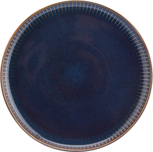 Assiette plate Altom Reactive stripes 26 cm bleu foncé