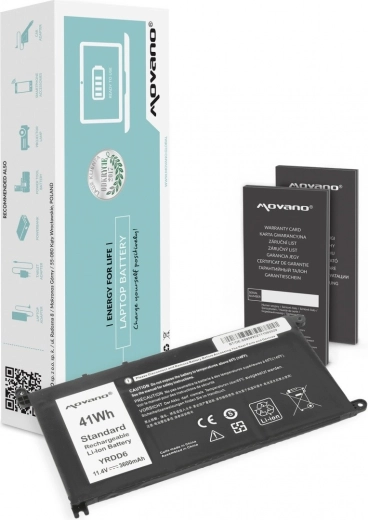 Batterie Movano YRDD6 pour Dell Inspiron 14 5481 et 5590 (3600 mAh, 41 Wh)
