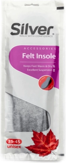 Semelle Silver Felt en feutre avec charbon actif, à découper, 35–45