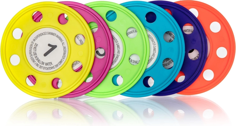 Disques de plongée SPORTWELL pour l’eau, assortiment de couleurs (6 pcs)