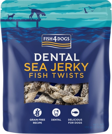 Fish4Dogs friandises dentaires à la chair blanche de poisson roulées 100 g