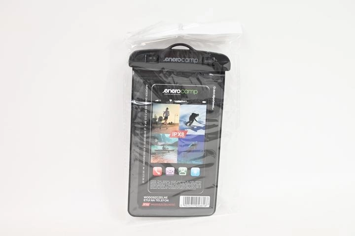 Étui de téléphone étanche avec fenêtre transparente et cordon tour de cou