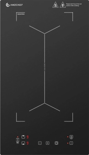 Plaque de cuisson à induction AMZCHEF avec zone Flex Zone