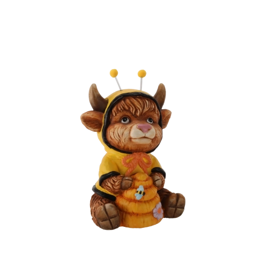 Statuette de jardin vache avec ruche – décoration extérieure