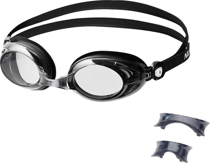 Lunettes de natation NILS Aqua noires avec Anti‑Fog et protection UV