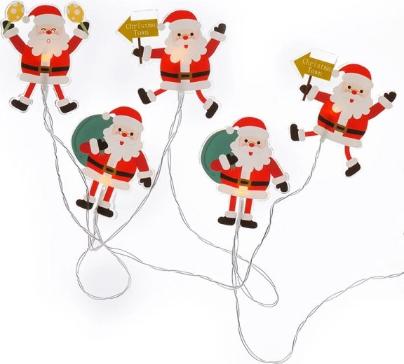 Chaîne LED de fenêtre Solight Santa avec ventouses, 6 LED, 120 cm