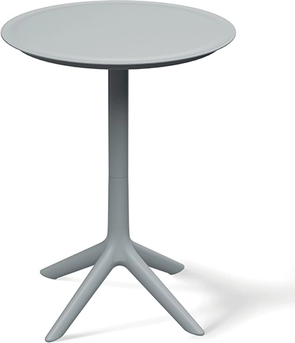 Table ronde haute Rimo – table en plastique grise pour intérieur et extérieur