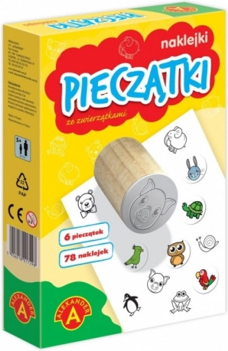 Petits tampons et autocollants avec des animaux