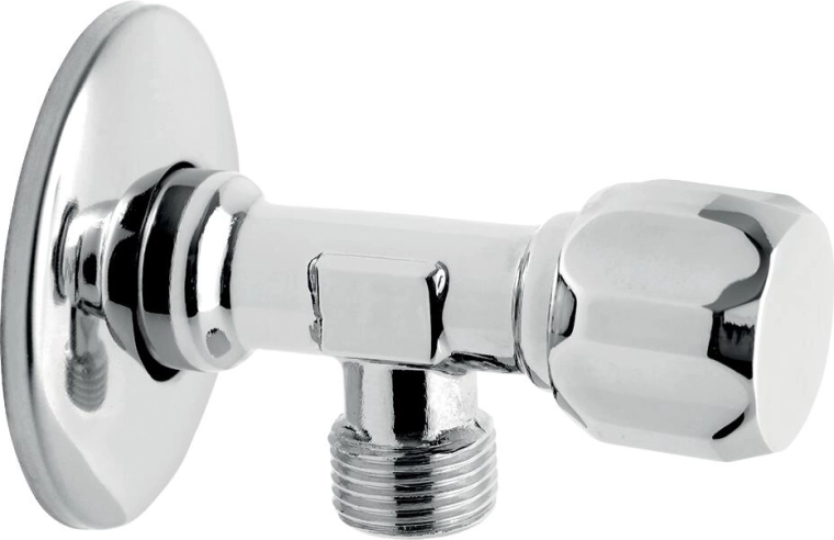 Robinet d’angle à clapet avec rosace 1/2" x 3/8"