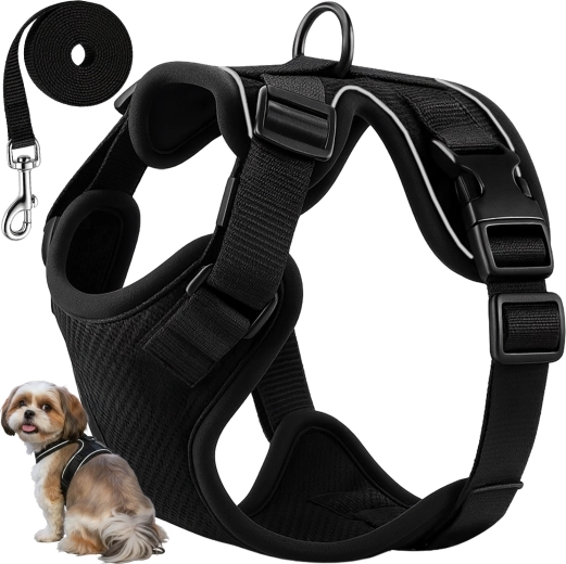 Harnais anti-traction Purlov Guard pour chien et chat taille M avec laisse - 1 pièce