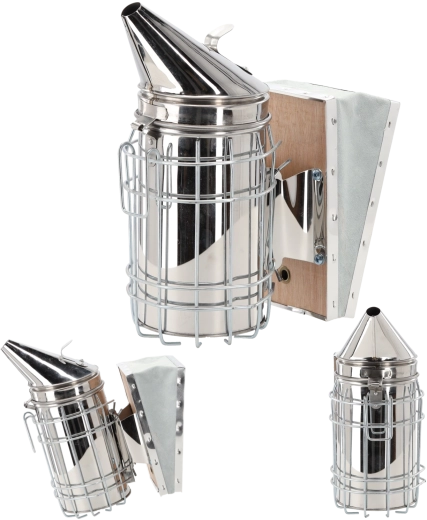 Enfumoir apicole en acier inoxydable 28 cm avec puissant soufflet