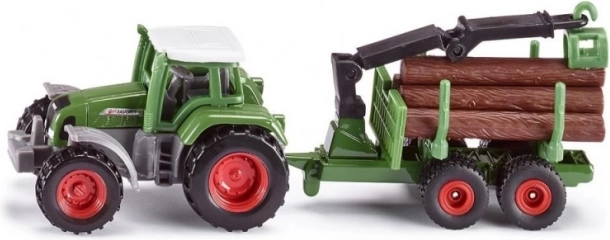Siku Farmer tracteur avec remorque forestière – modèle en métal
