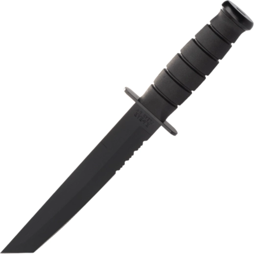 Couteau tactique KA-BAR Black Tanto, lame dentelée, Kraton, étui