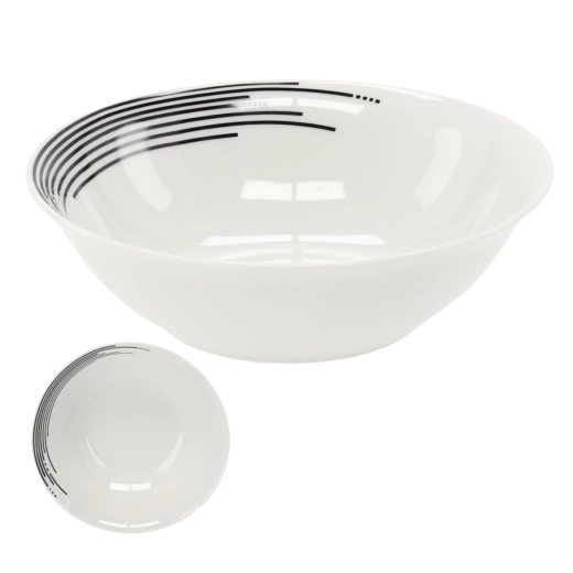 Bol rond en céramique 18 cm – blanc, lot de 12 pcs