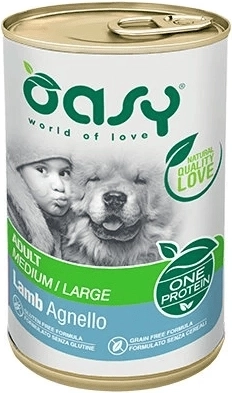 Oasy One Protein pâtée pour chiens adultes de races moyennes et grandes – agneau 400 g