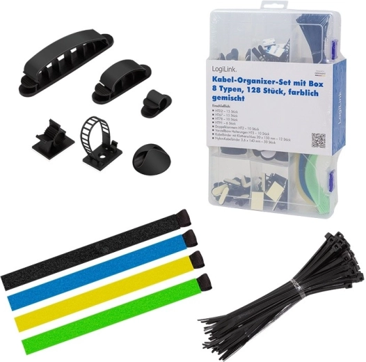 Kit d’organiseurs de câbles, 8 pièces