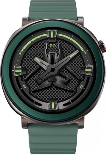 Montre connectée Aurora AMOLED avec appels IA – verte