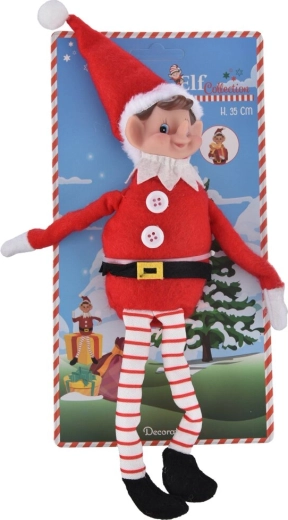 Décoration de Noël elfe – figurine textile sur pied 35 cm